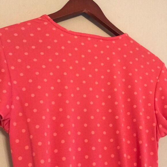 Jones & Co Faux Wrap Polka Dot Dress - Size Medium - Picture 13 of 13